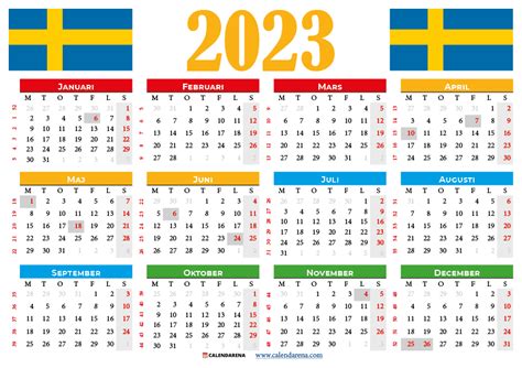 Kalender med veckor 2023